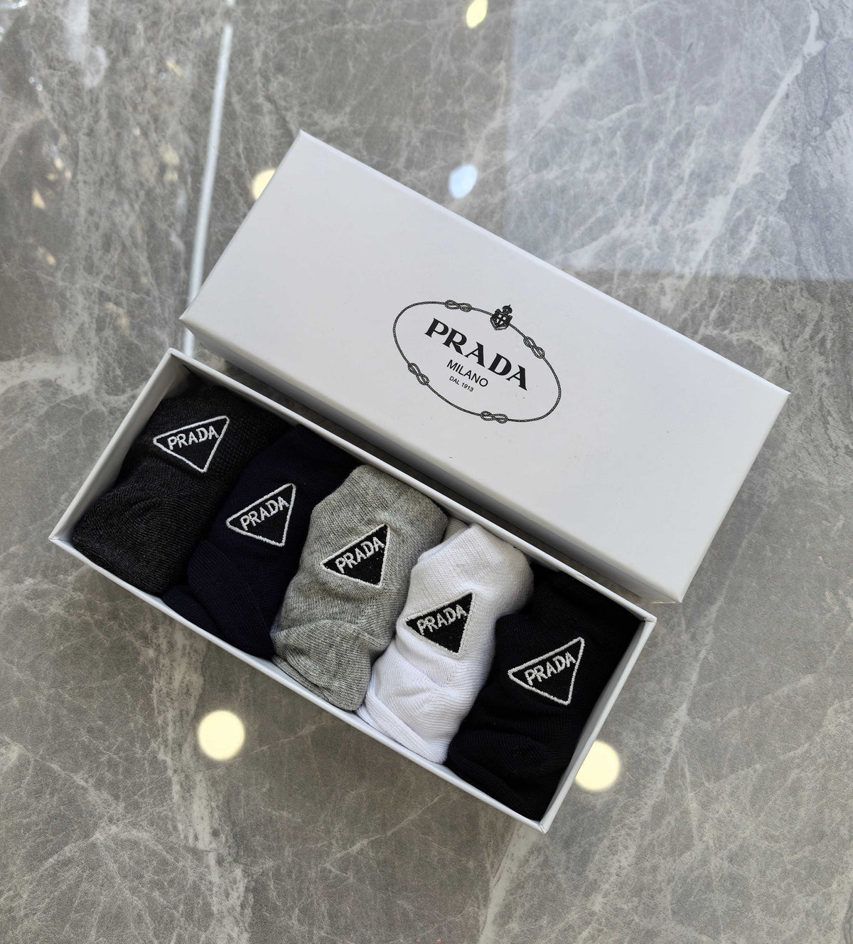 Prada Cotton Socks – 5-Pair Pack