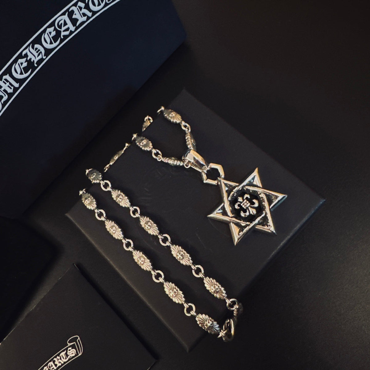 Martin Graham pendant necklace in polished metal-tone – main product view