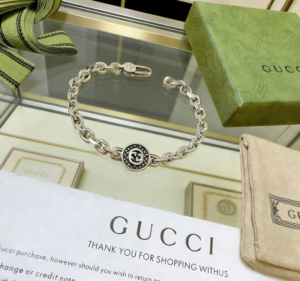 Martin Graham bracelet in polished metal-tone – main product view
