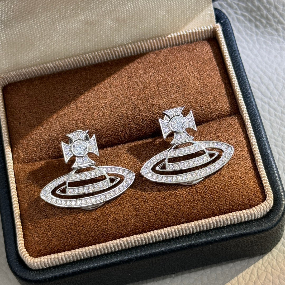 Martin Graham stud earrings in polished metal-tone – main product view