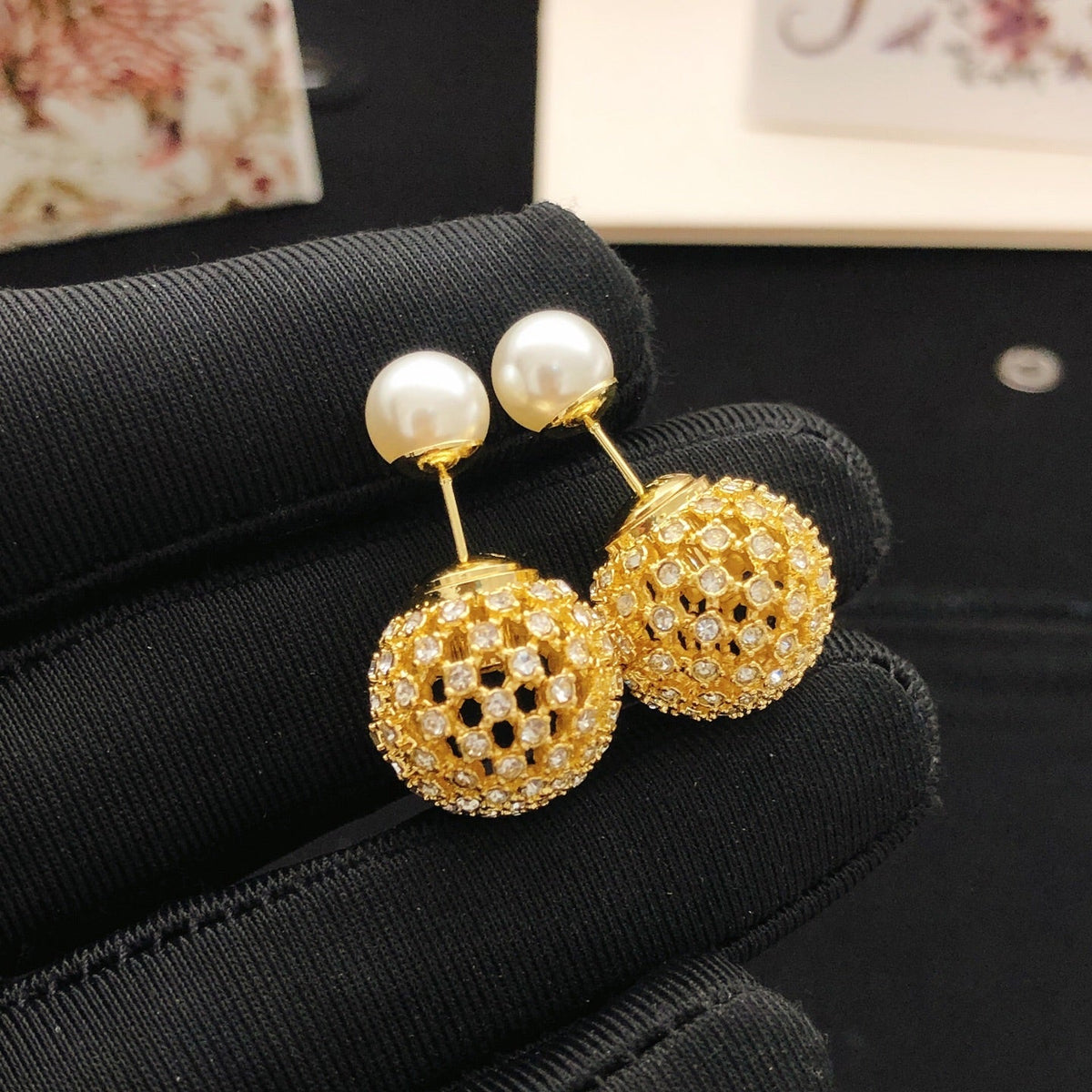 Martin Graham stud earrings in polished metal-tone – main product view