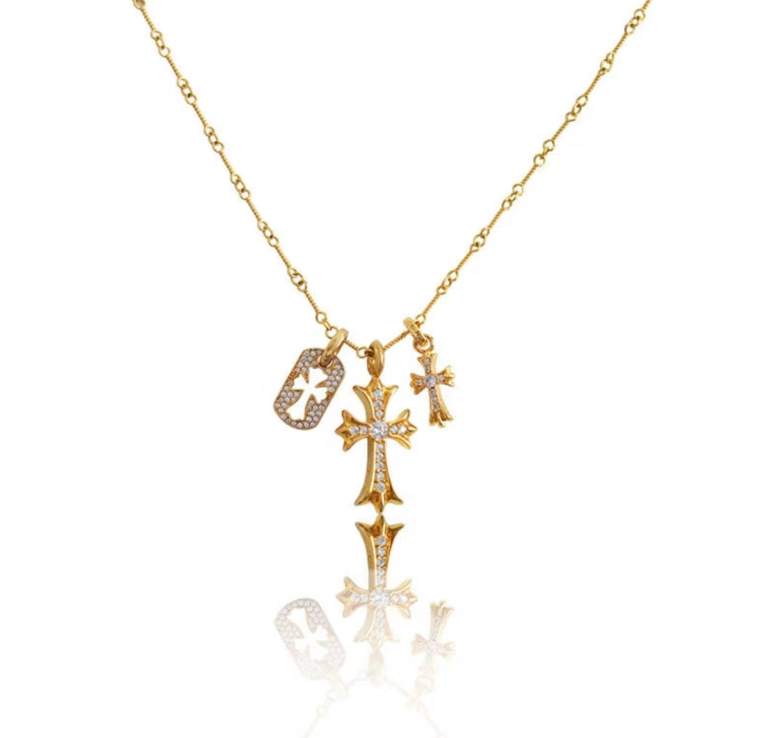 Martin Graham pendant necklace in polished metal-tone – main product view
