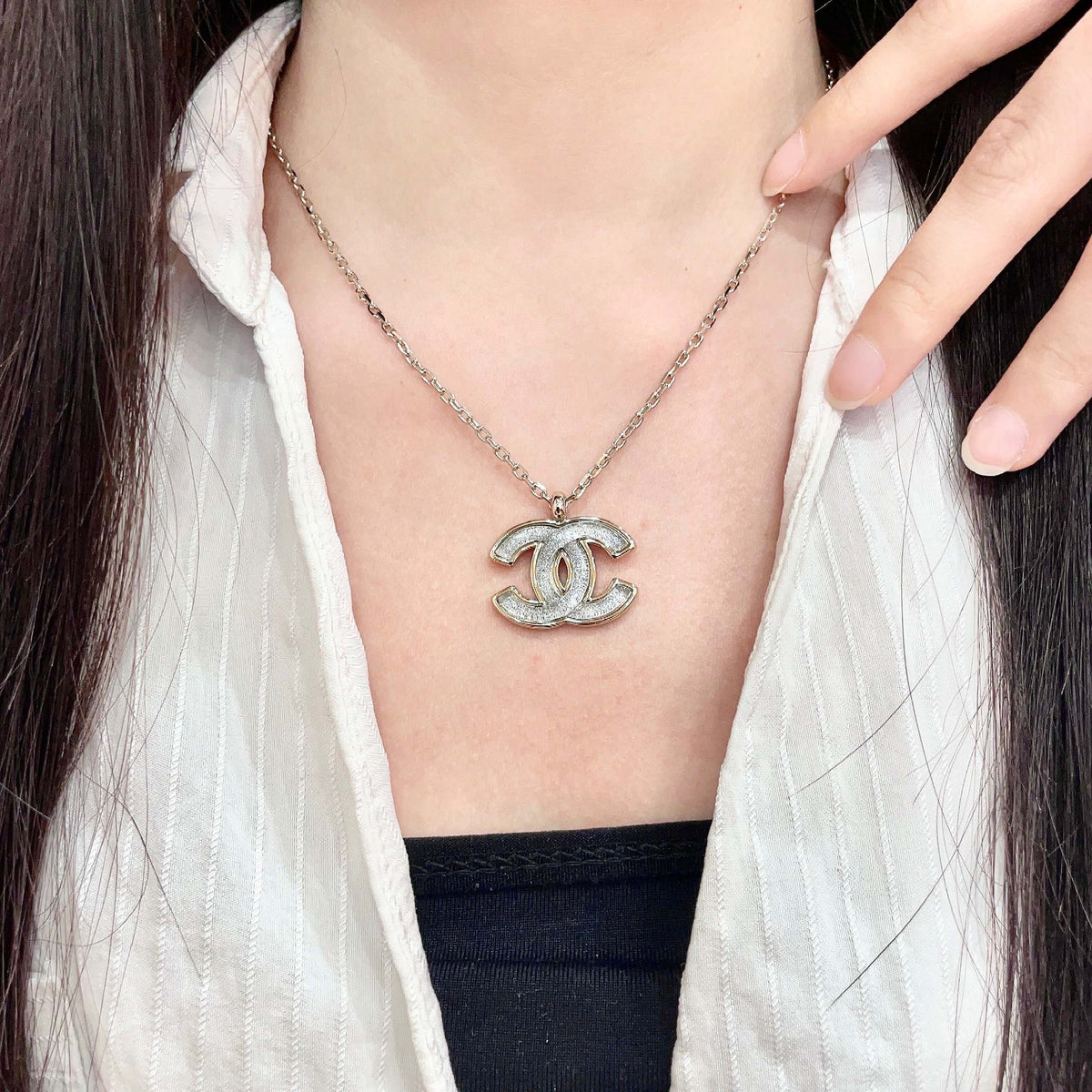 Martin Graham pendant necklace in polished metal-tone – main product view
