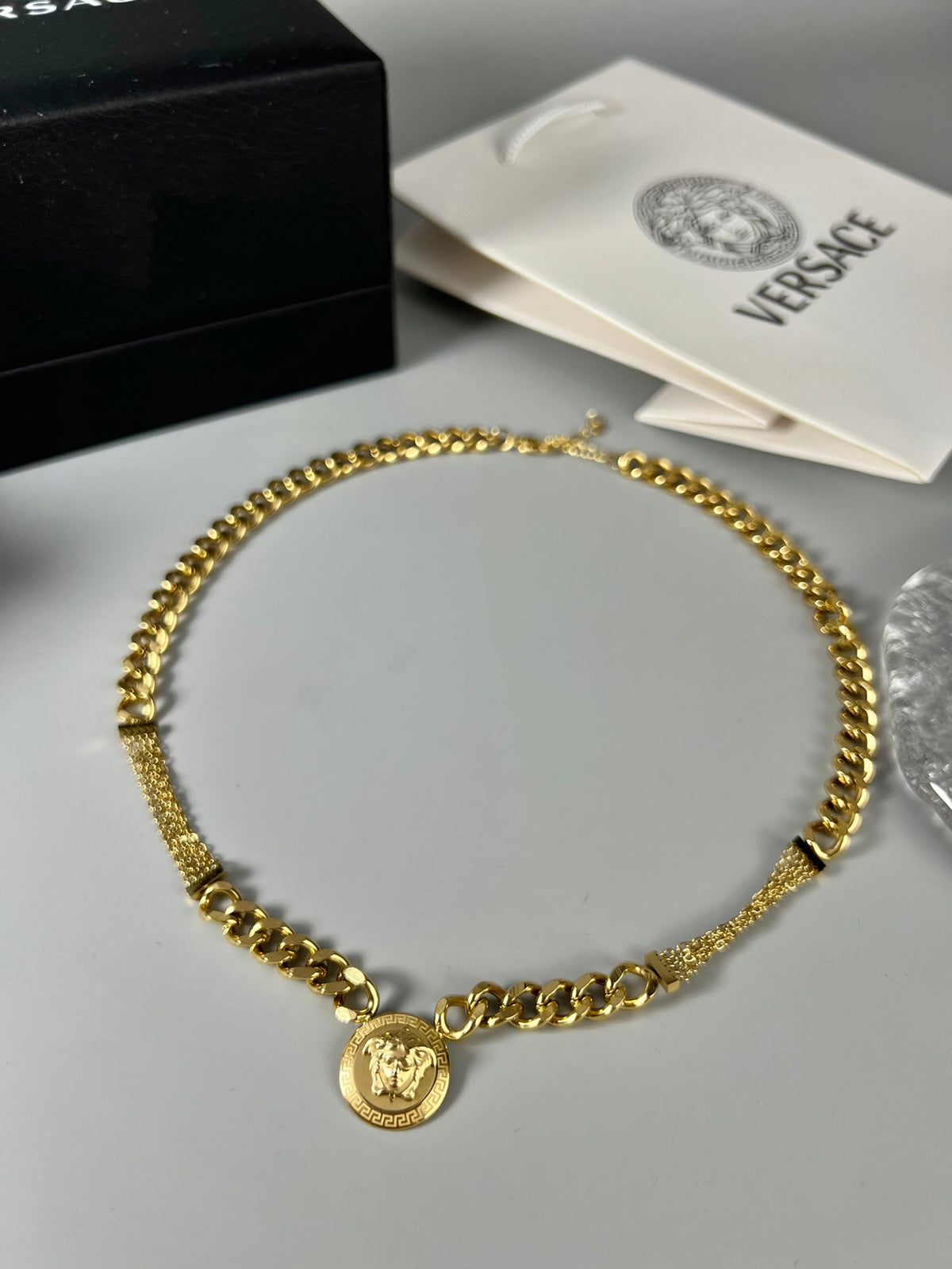 Martin Graham pendant necklace in polished metal-tone – main product view