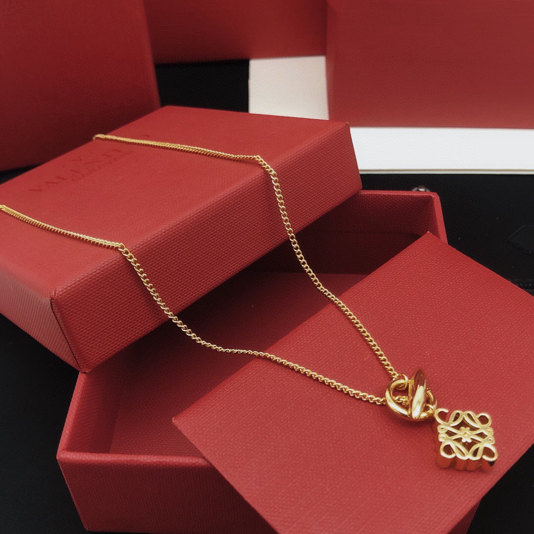Martin Graham pendant necklace in polished metal-tone – main product view