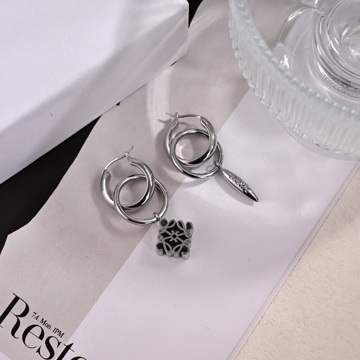 Martin Graham earrings in polished metal-tone – main product view