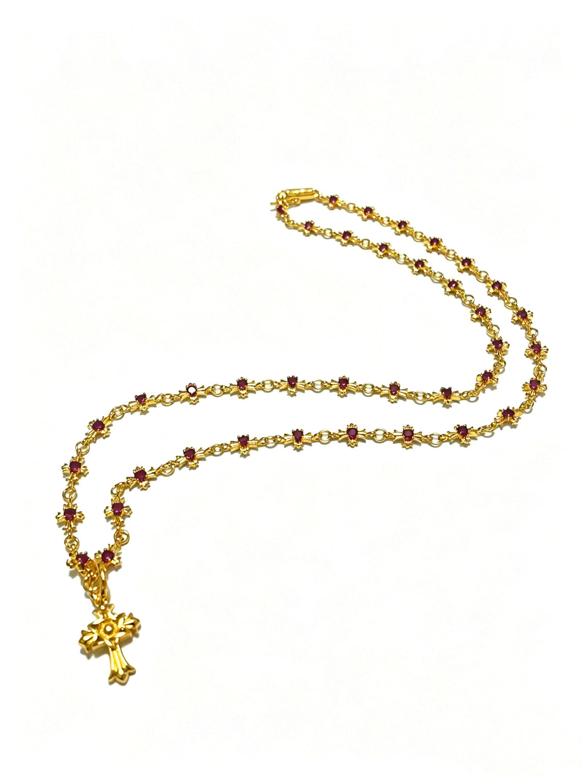 Martin Graham pendant necklace in polished metal-tone – front product view