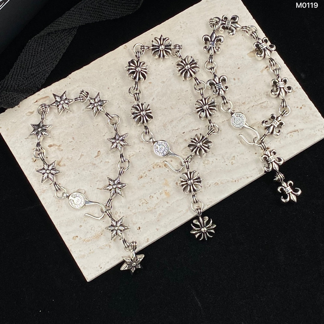 Martin Graham bracelet in polished metal-tone – front product view