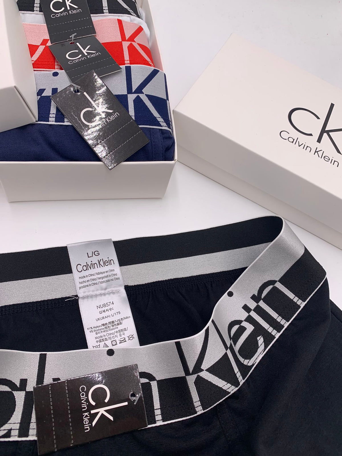 Unbranded Cotton Contrast Logo Waistbands Men's Boxer Briefs