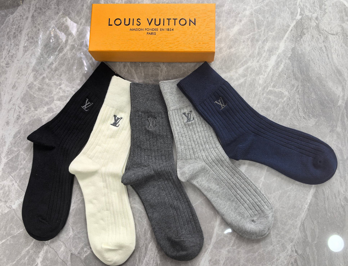 Louis Vuitton Cotton Crew Socks - 5-Pair Set
