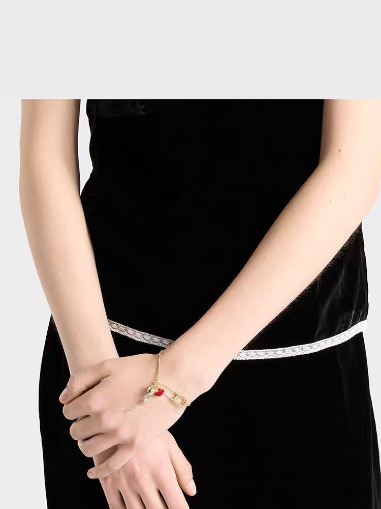 Martin Graham bracelet in polished metal-tone – front view