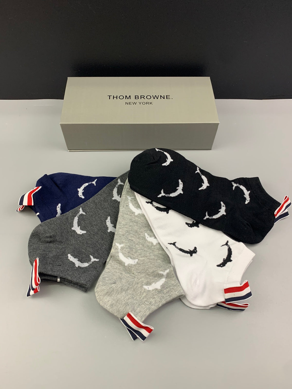 Thom Browne Cotton Crew Socks - 5-Pair Set