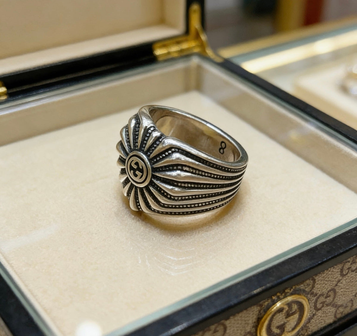 Martin Graham ring in polished metal-tone – front product view