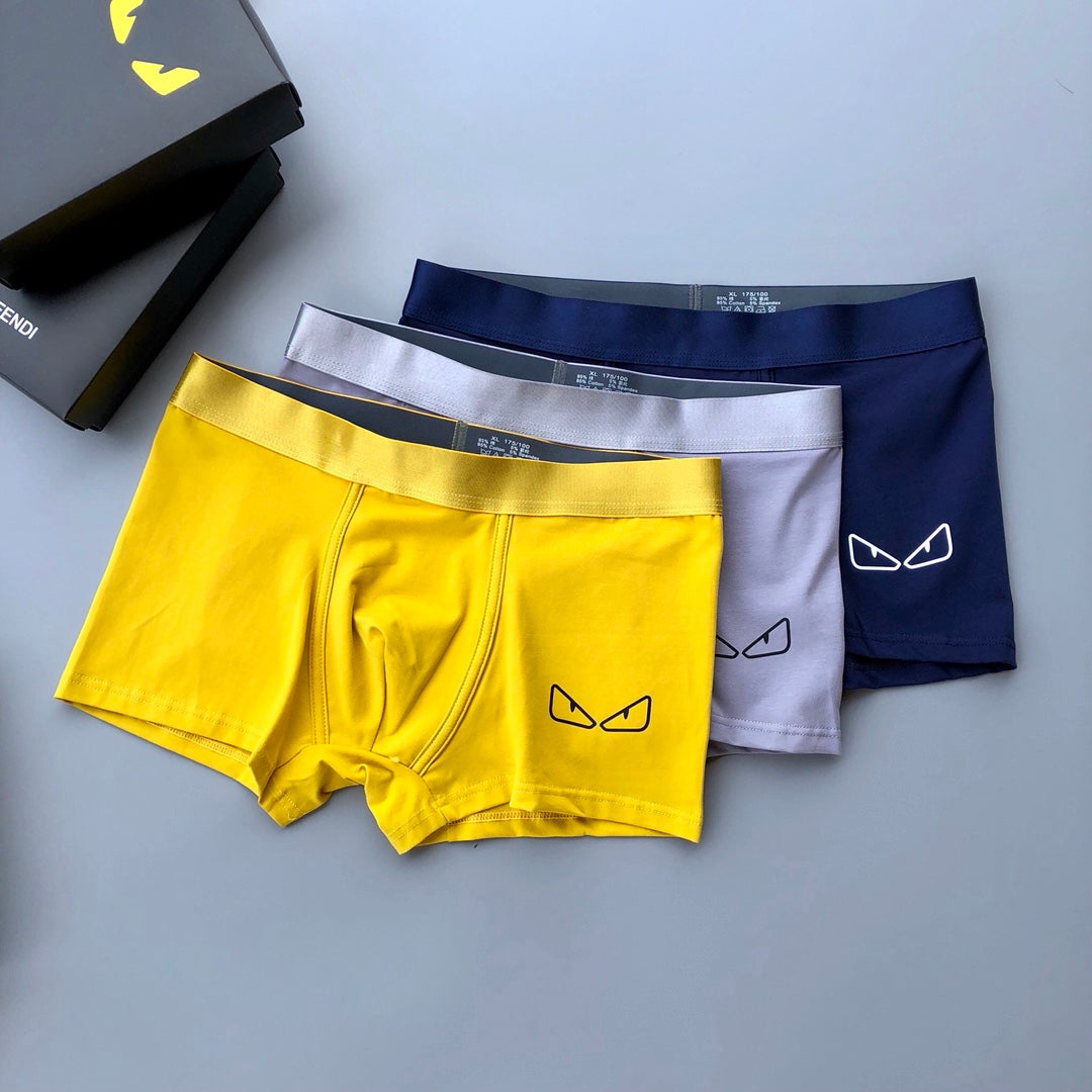Fendi Eye Graphics Men's Boxer Briefs - 3-Piece Box