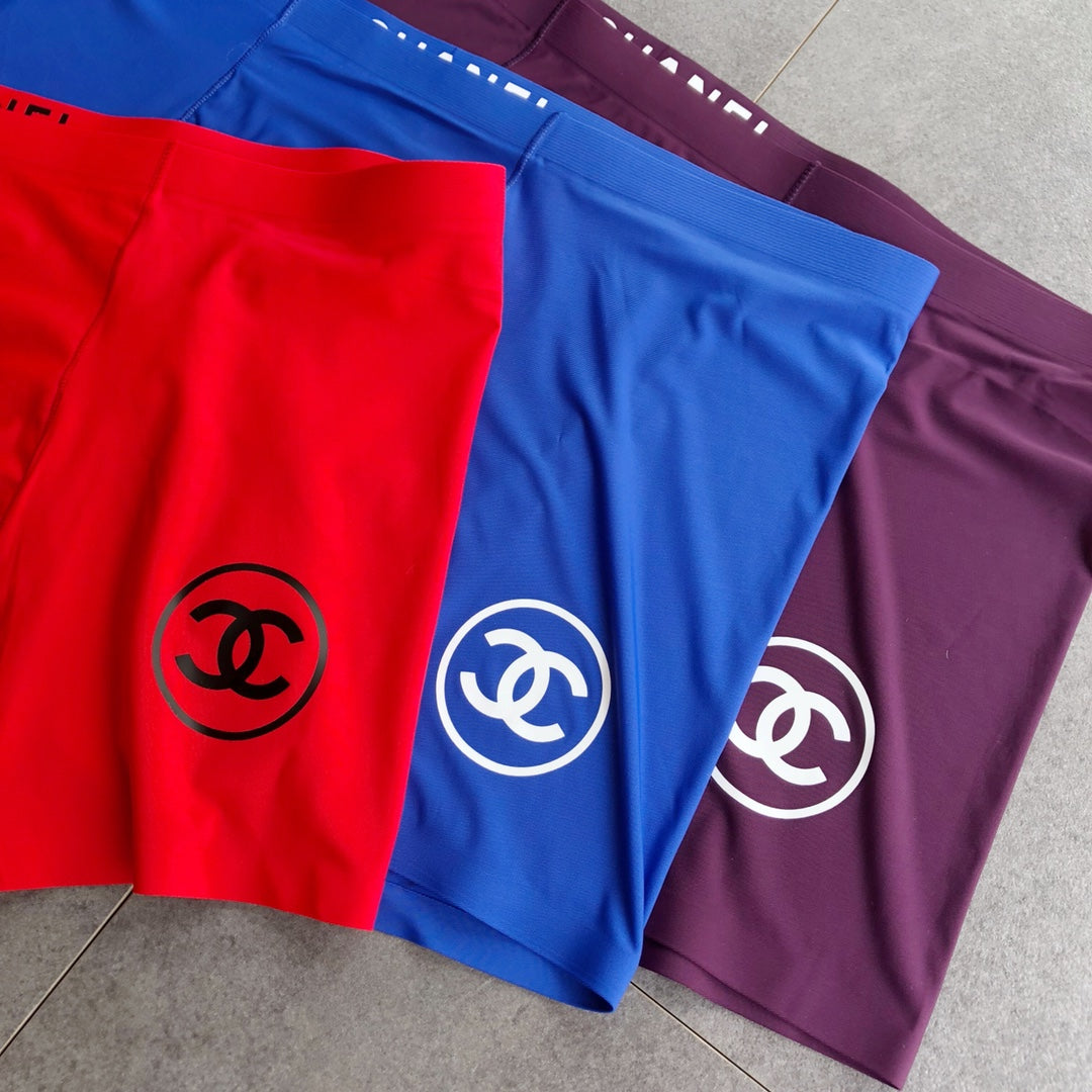 Chanel Clean Logo Waistbands Men's Boxer Briefs - 3-Piece Box