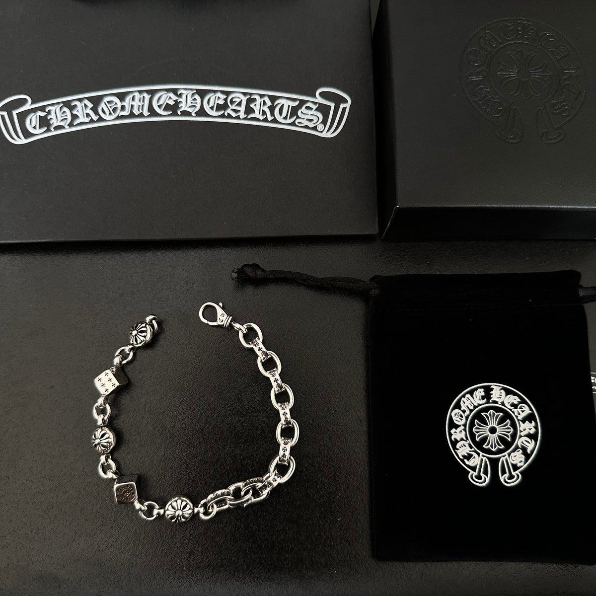 Martin Graham bracelet in polished metal-tone – front product view