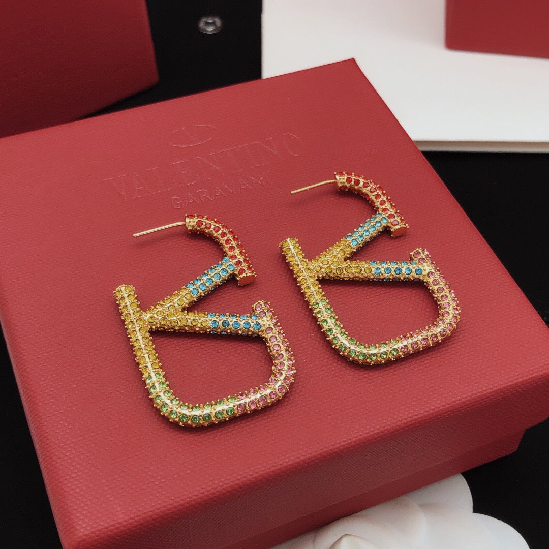 Martin Graham earrings in polished metal-tone – front view