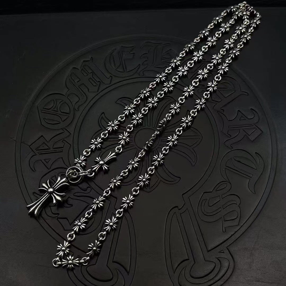 Martin Graham pendant necklace in polished metal-tone – front product view