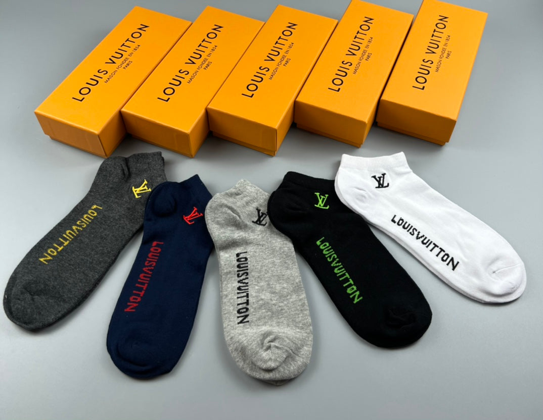 Louis Vuitton No-Show Socks - 5-Pair Set
