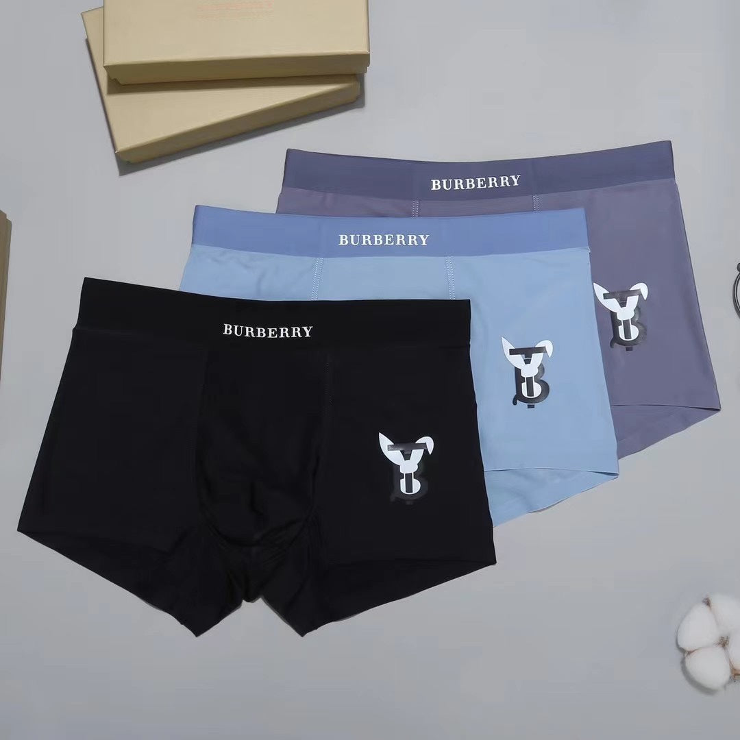 Burberry Logo Men's Trunk Underwear - 3-Piece Box