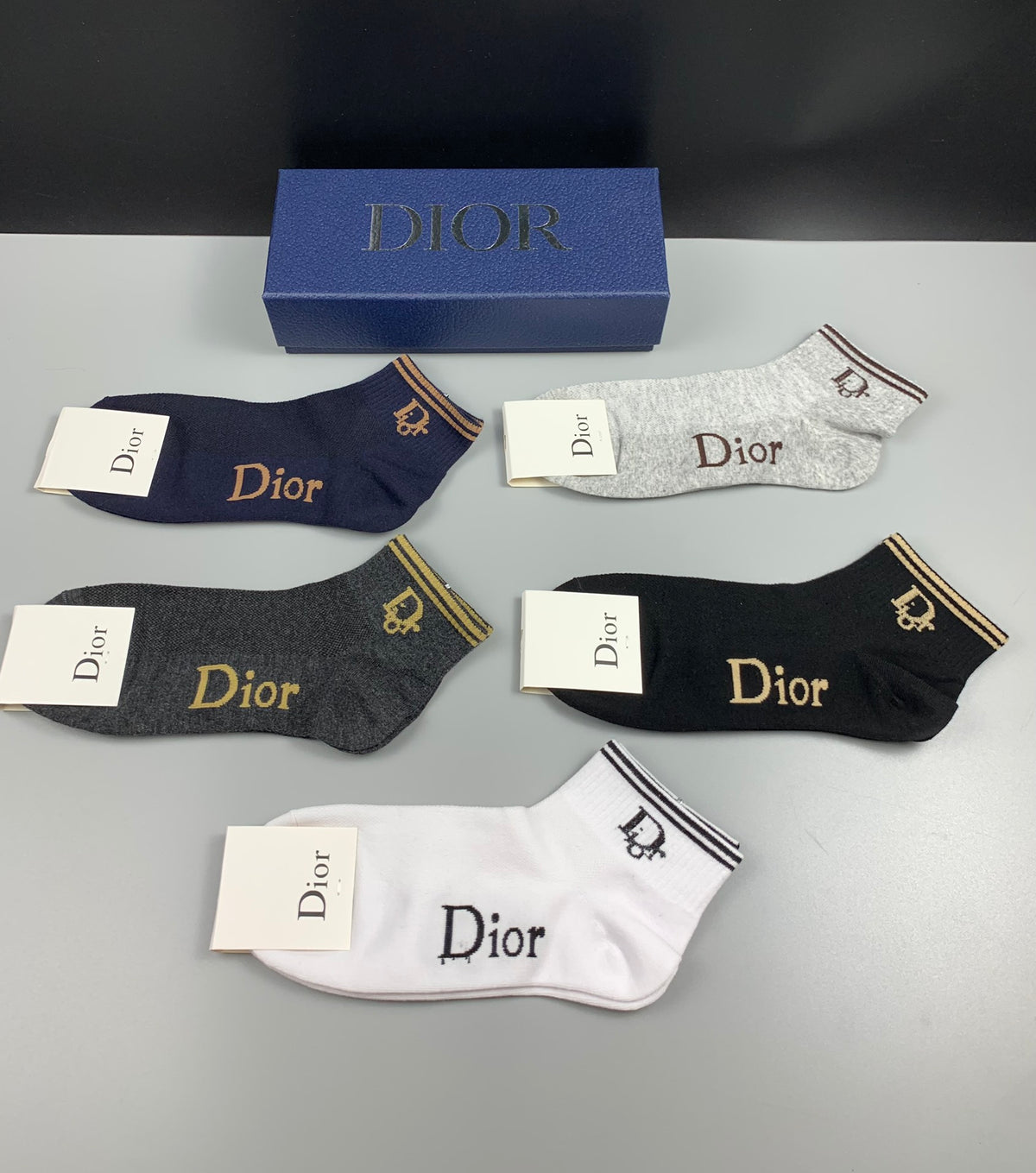 Dior Cotton Breathable Socks – 5-Pair Pack