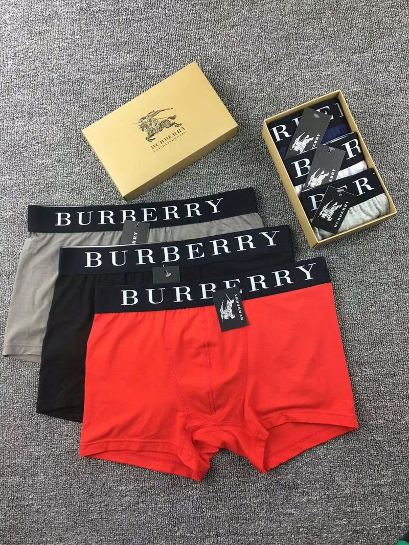 Burberry Modal Broad Contrast Logo Waistbands Men's Boxer Briefs - 3-Piece Box