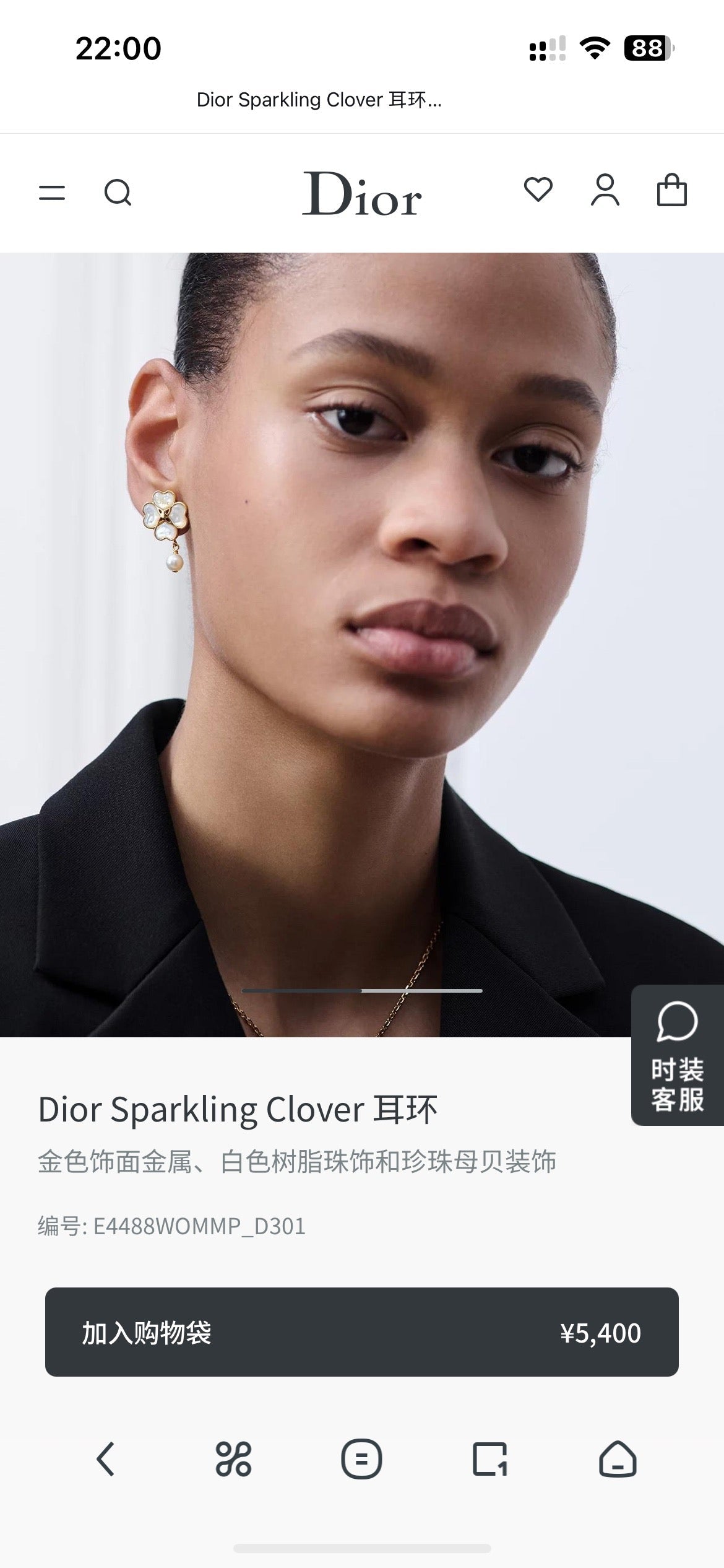 Martin Graham earrings in polished metal-tone – front view