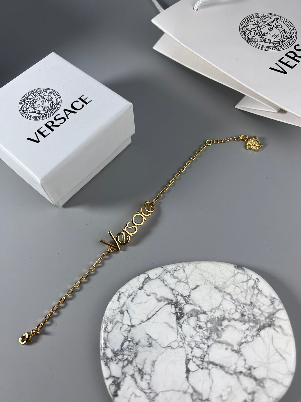 Martin Graham bracelet in polished metal-tone – front product view