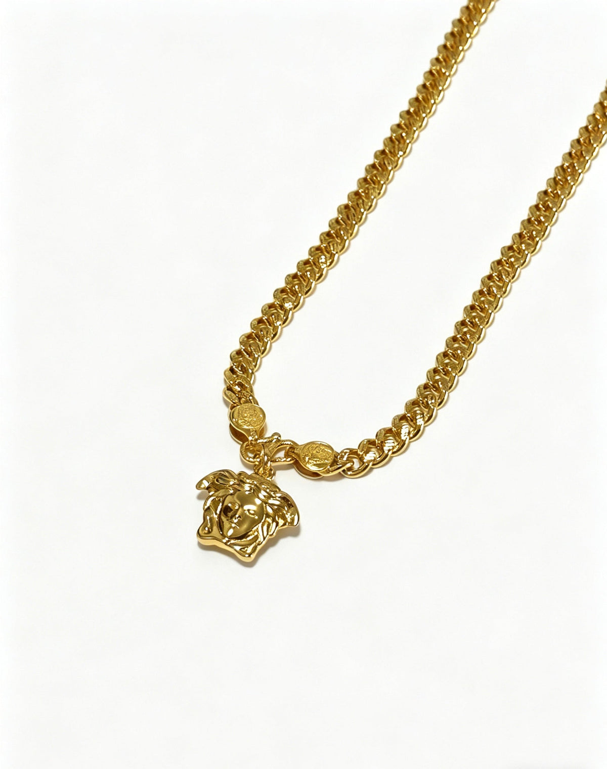 Martin Graham pendant necklace in polished metal-tone – front product view