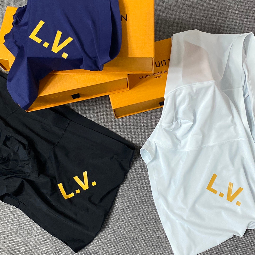Louis Vuitton Gold-Tone Initial Men's Boxer Briefs - 3-Piece Box
