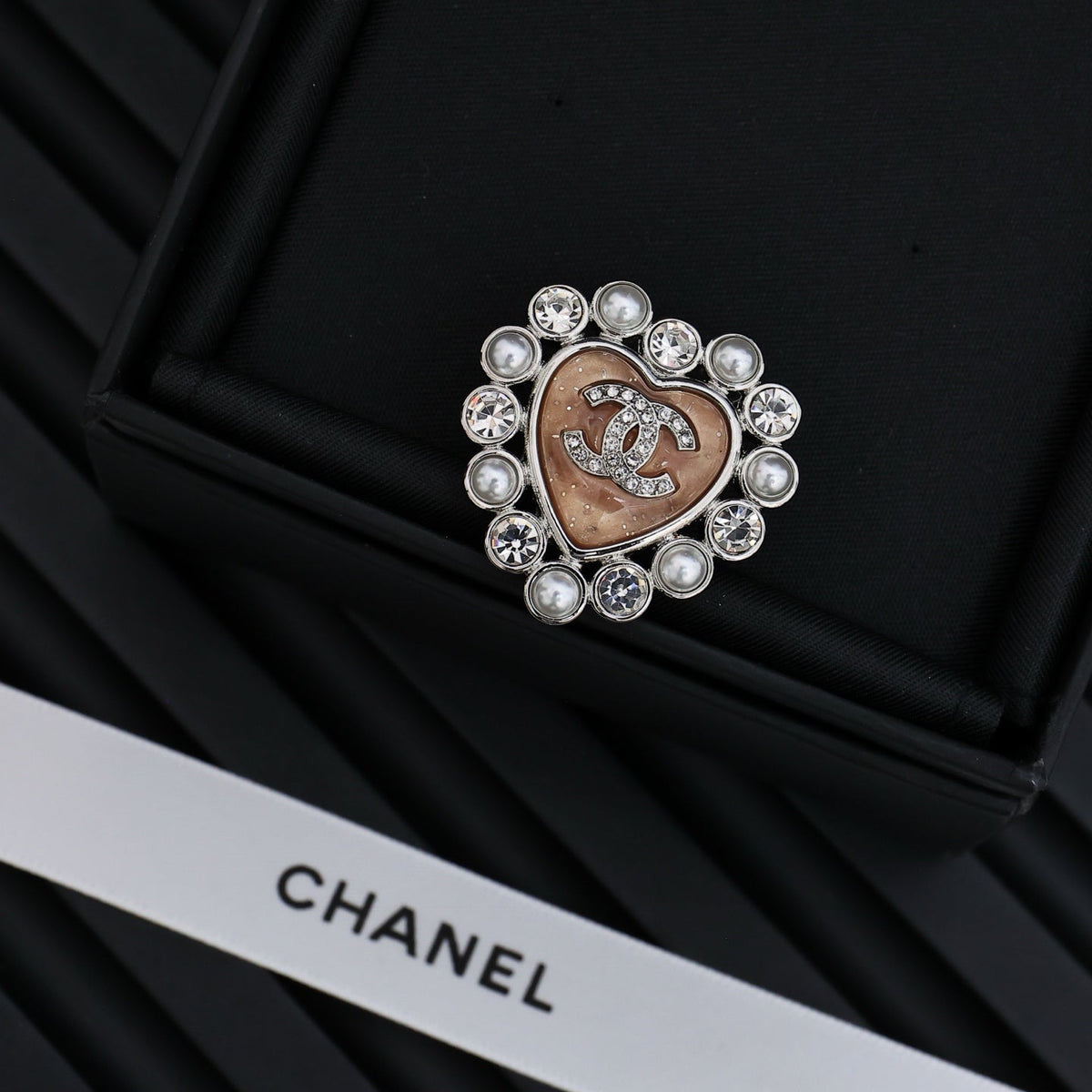 Heart Brooch in Silver-Tone front product view