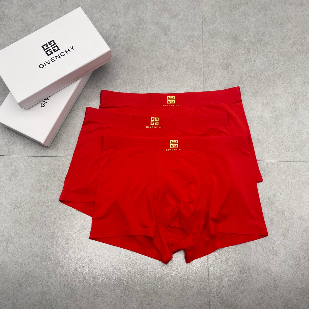 Givenchy Gold Emblem Men's Boxer Briefs - 3-Piece Box