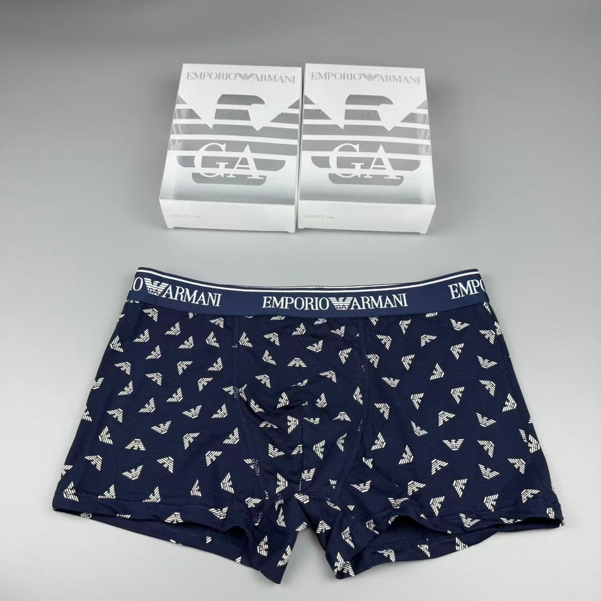 Armani Cotton Men's Boxer Briefs - 3-Piece Box