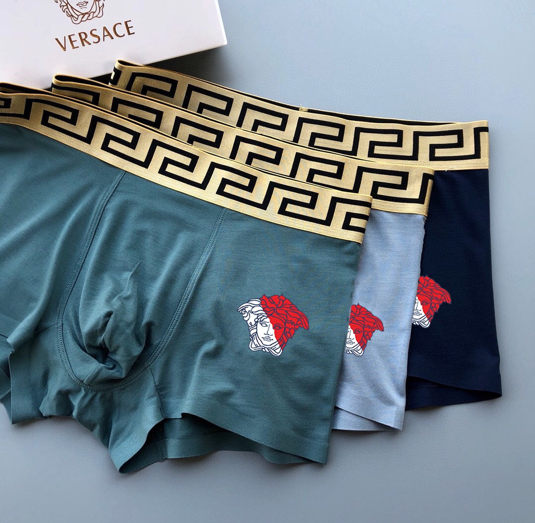 Versace Modal Breathable Seamless Men's Boxer Briefs – 3-Pack