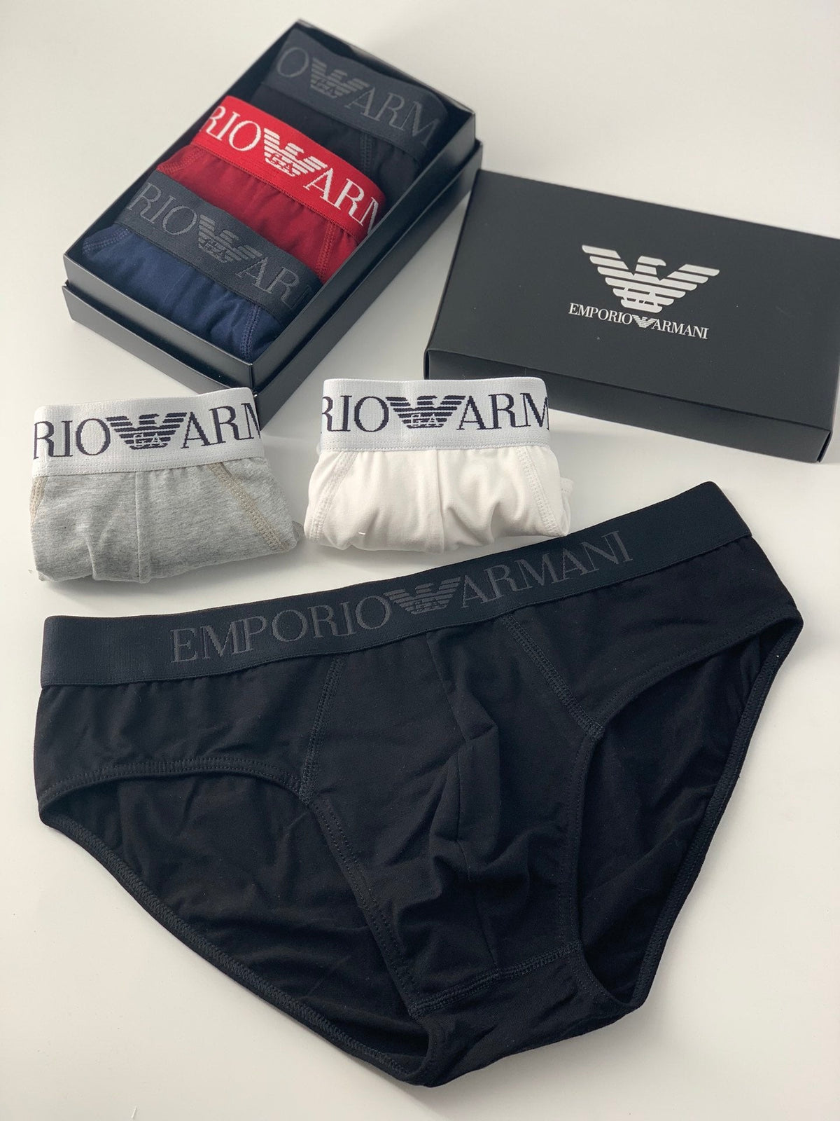 Emporio Armani Logo-Waistband Men's Briefs