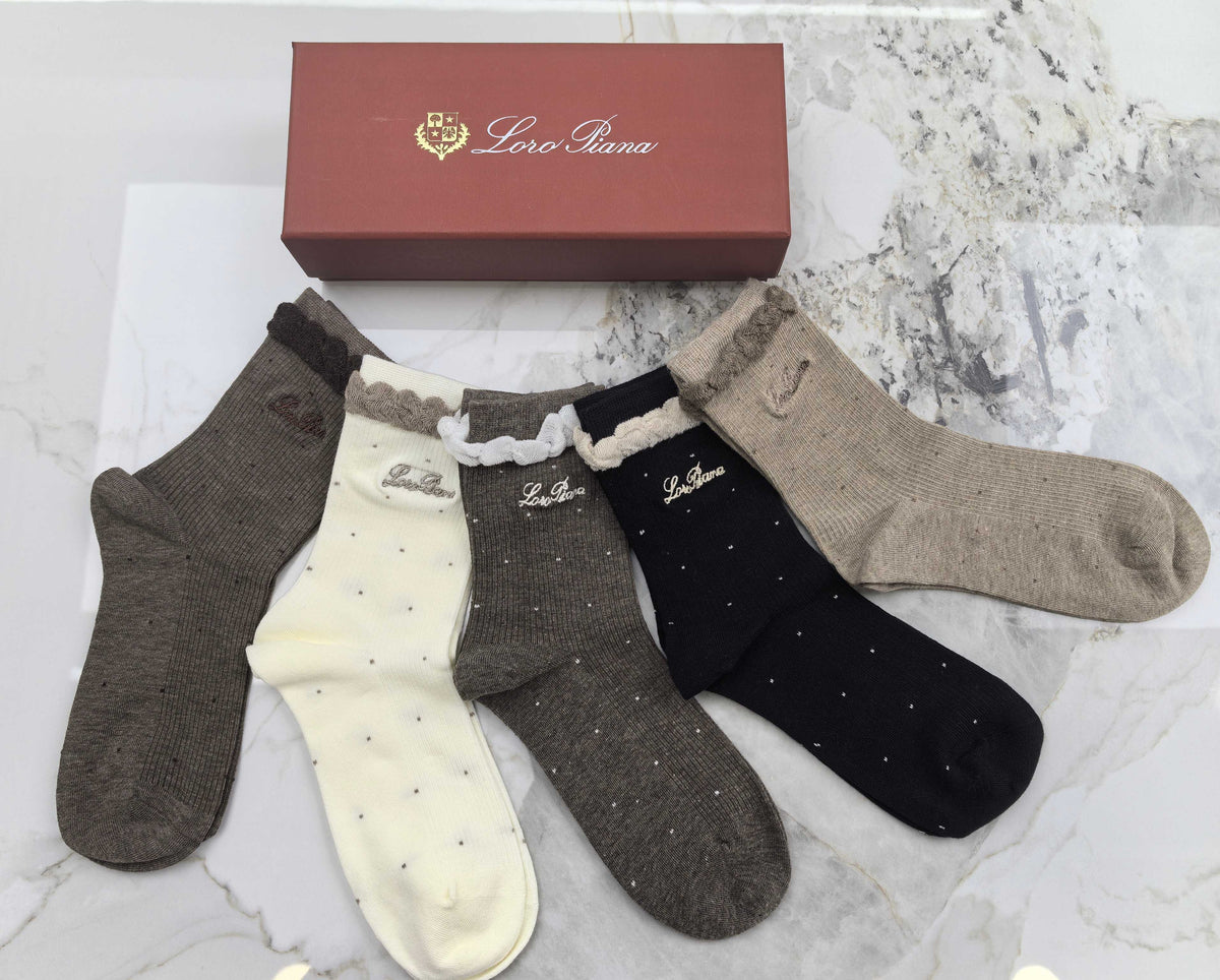 LP Combed Cotton Crew Socks - 5-Pair Set