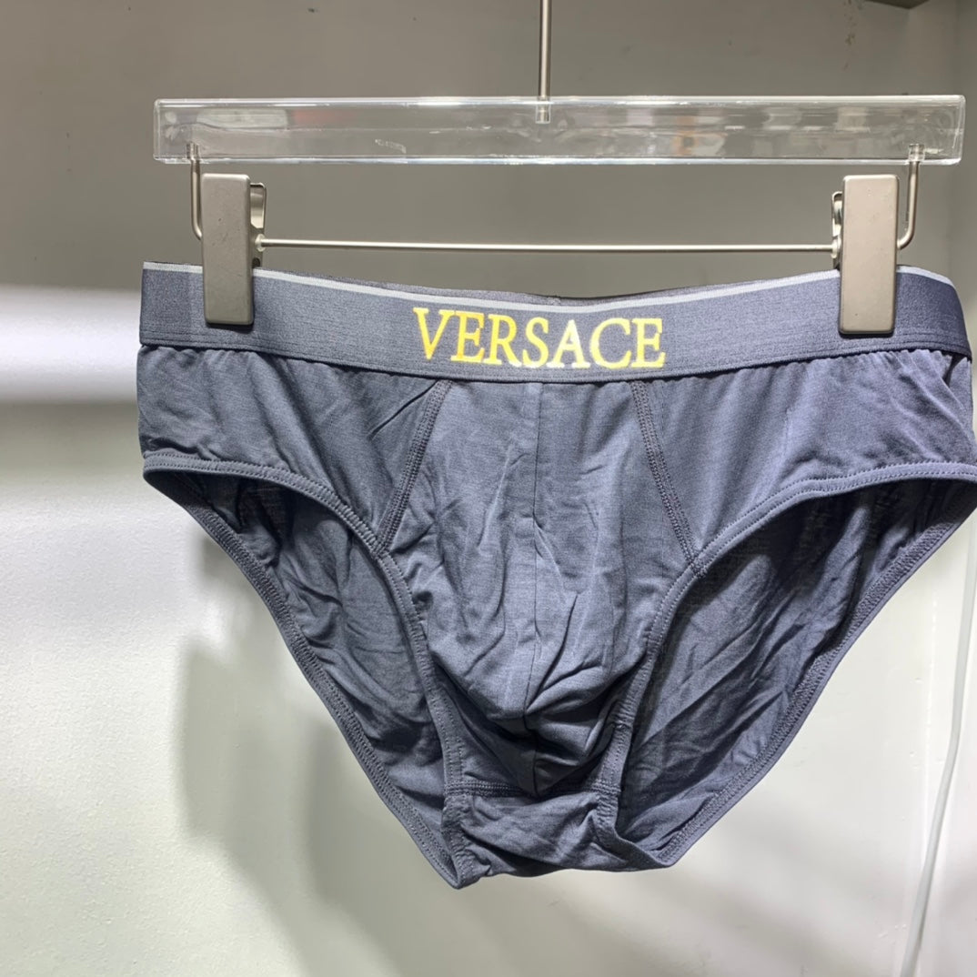 Versace Odell Gold-Tone Waistbands Men's Briefs - 3-Piece Box