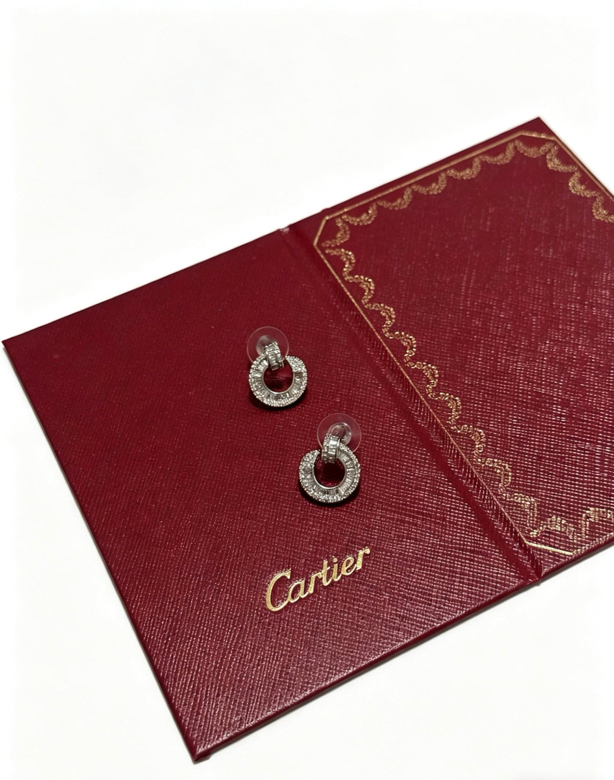 Martin Graham earrings in polished metal-tone – front view