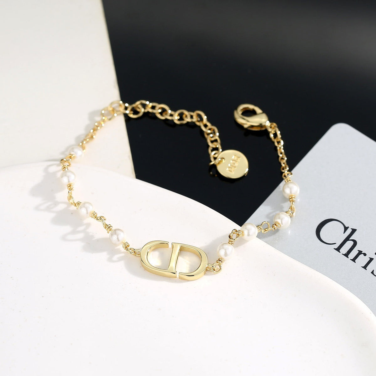 Martin Graham bracelet in polished metal-tone – front view