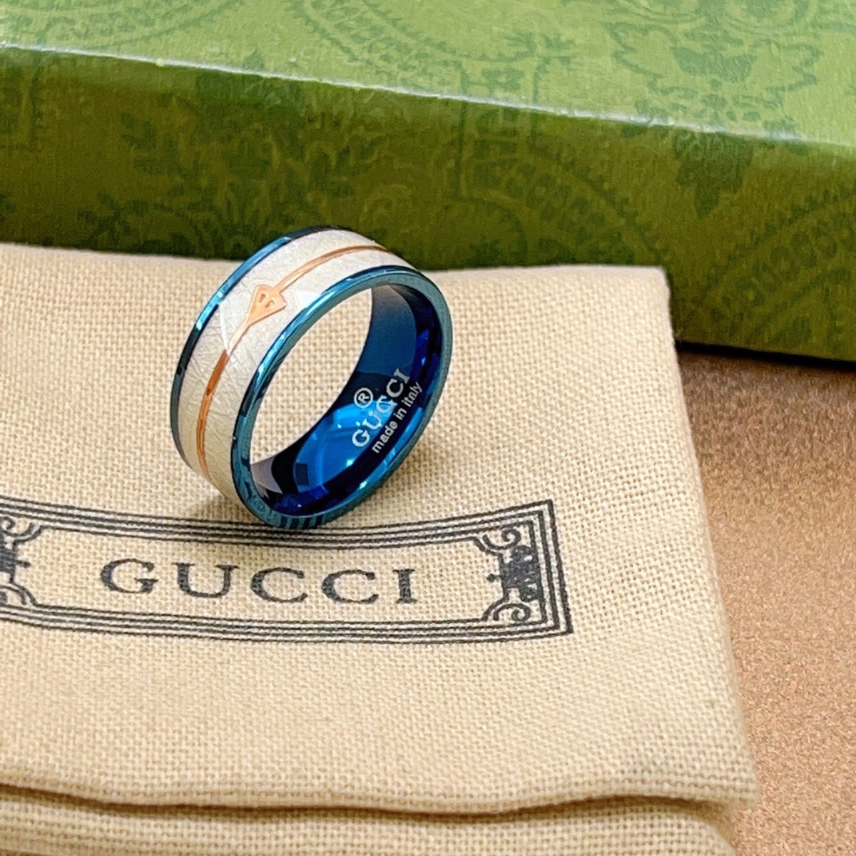 Martin Graham ring in polished metal-tone – front product view