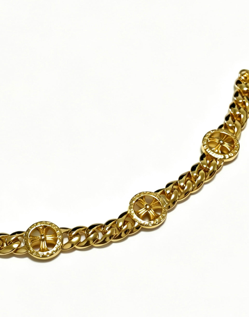 Martin Graham bracelet in polished metal-tone – front product view