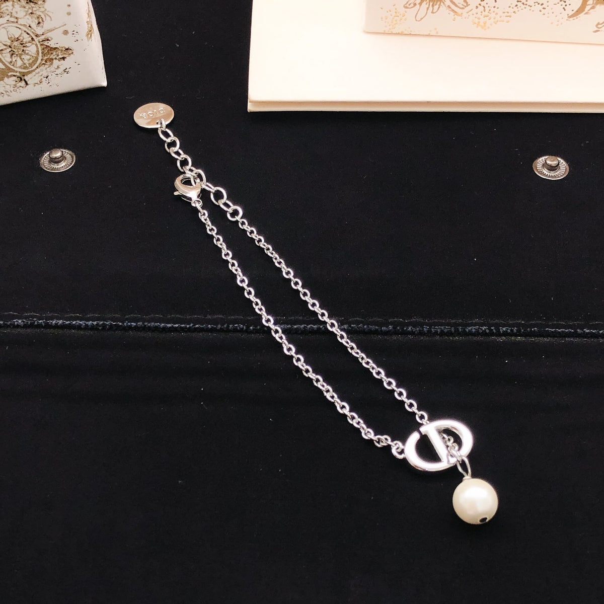 Martin Graham bracelet in polished metal-tone – front view