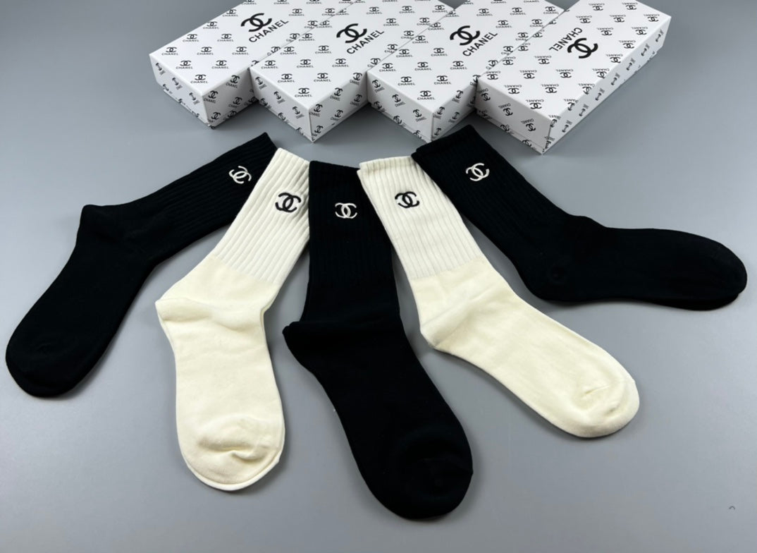 Chanel Crew Socks - 5-Pair Set