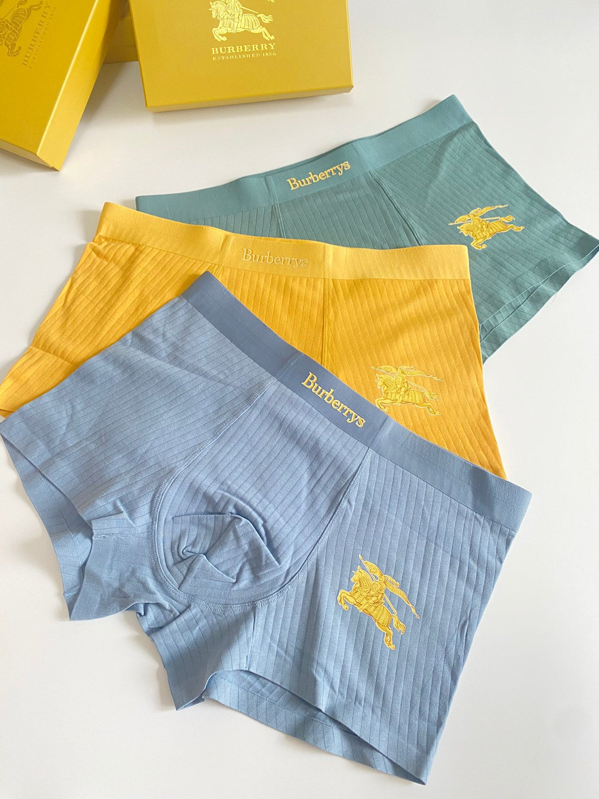 Burberry Horse Details Men's Boxer Briefs - 3-Piece Box