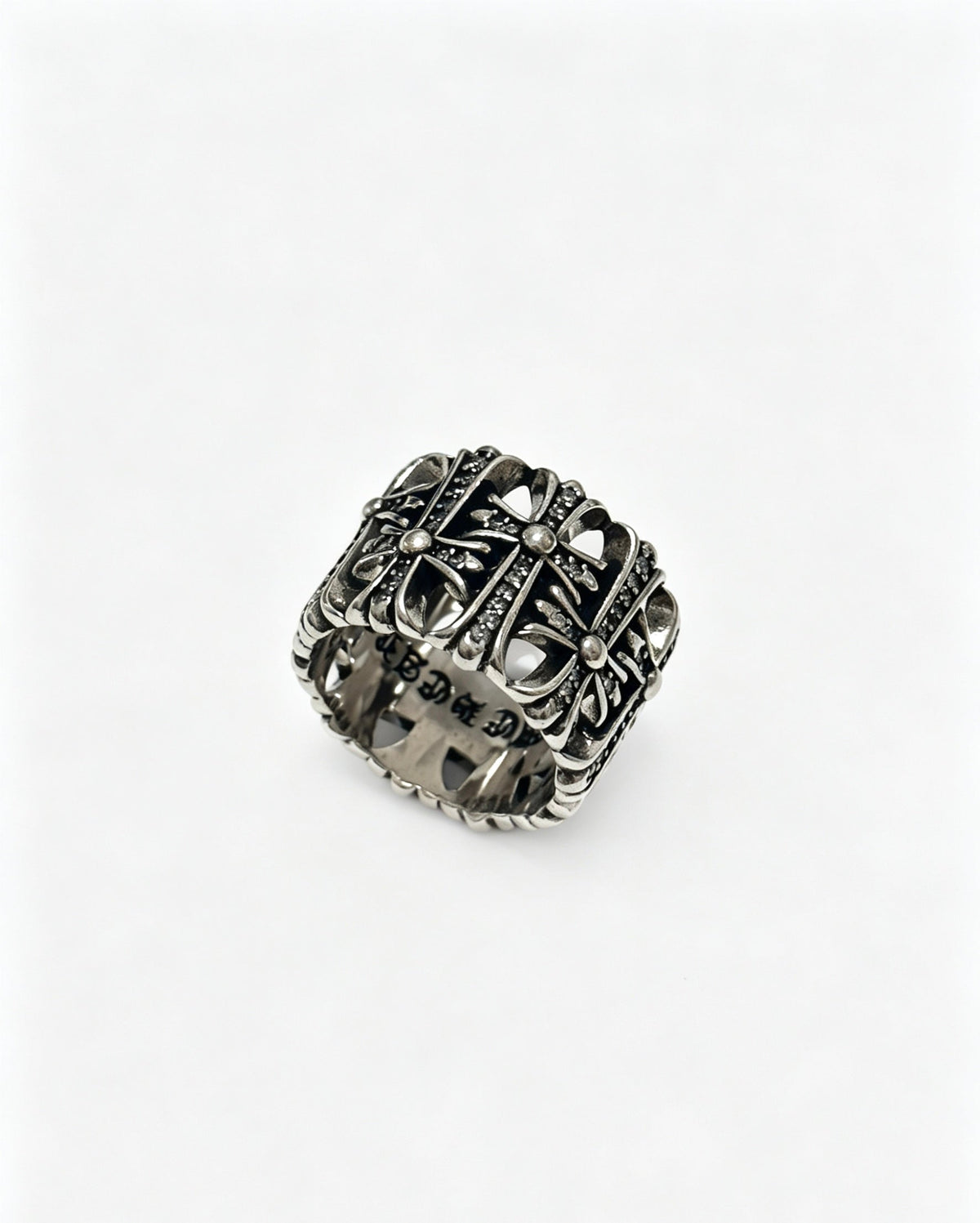 Martin Graham ring in polished metal-tone – front product view