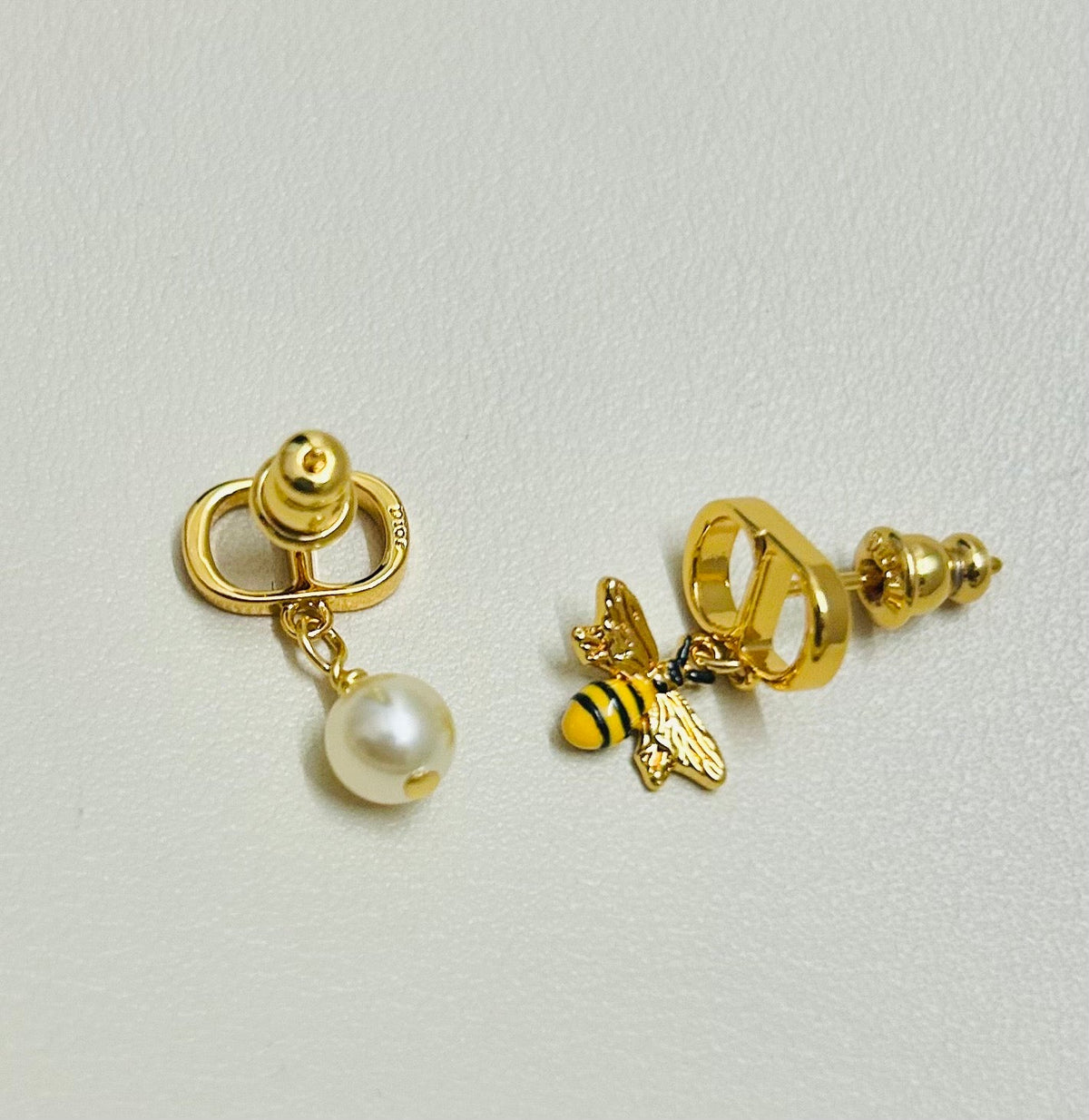 Martin Graham earrings in polished metal-tone – front view
