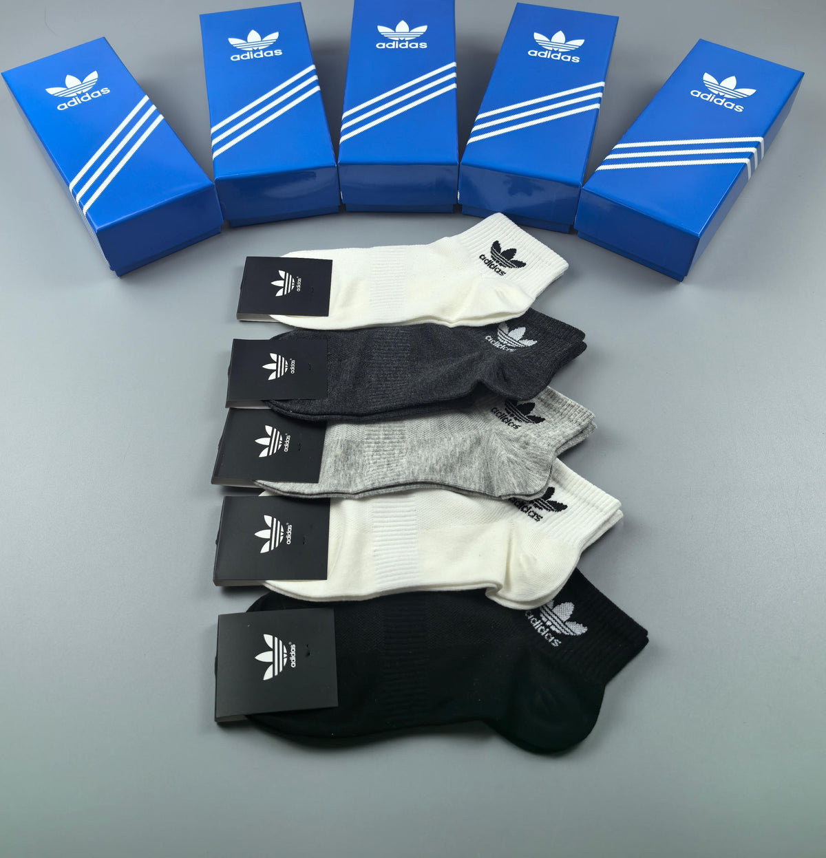 Adidas Cotton Breathable Socks – 5-Pair Pack
