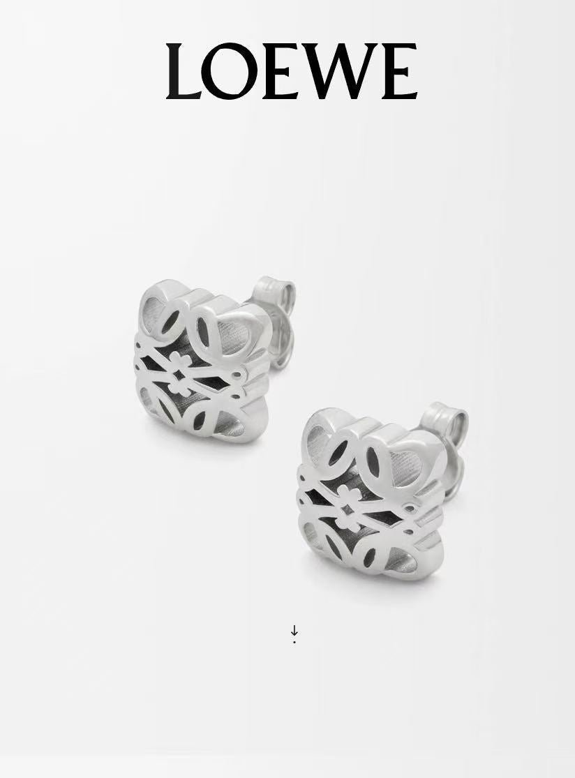Martin Graham stud earrings in polished metal-tone – front view
