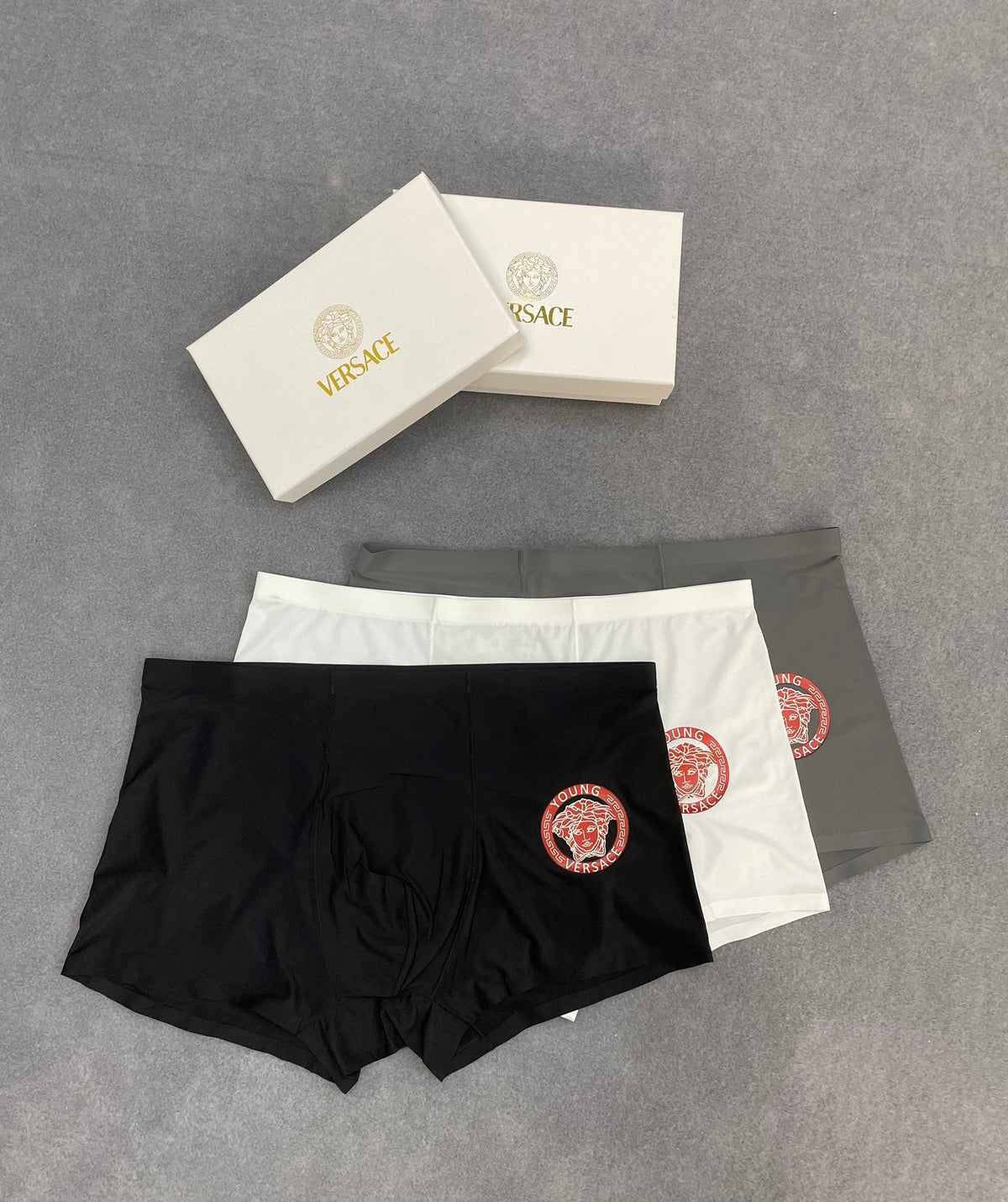 Versace Young Medusa Silky-Knit Boxer Briefs