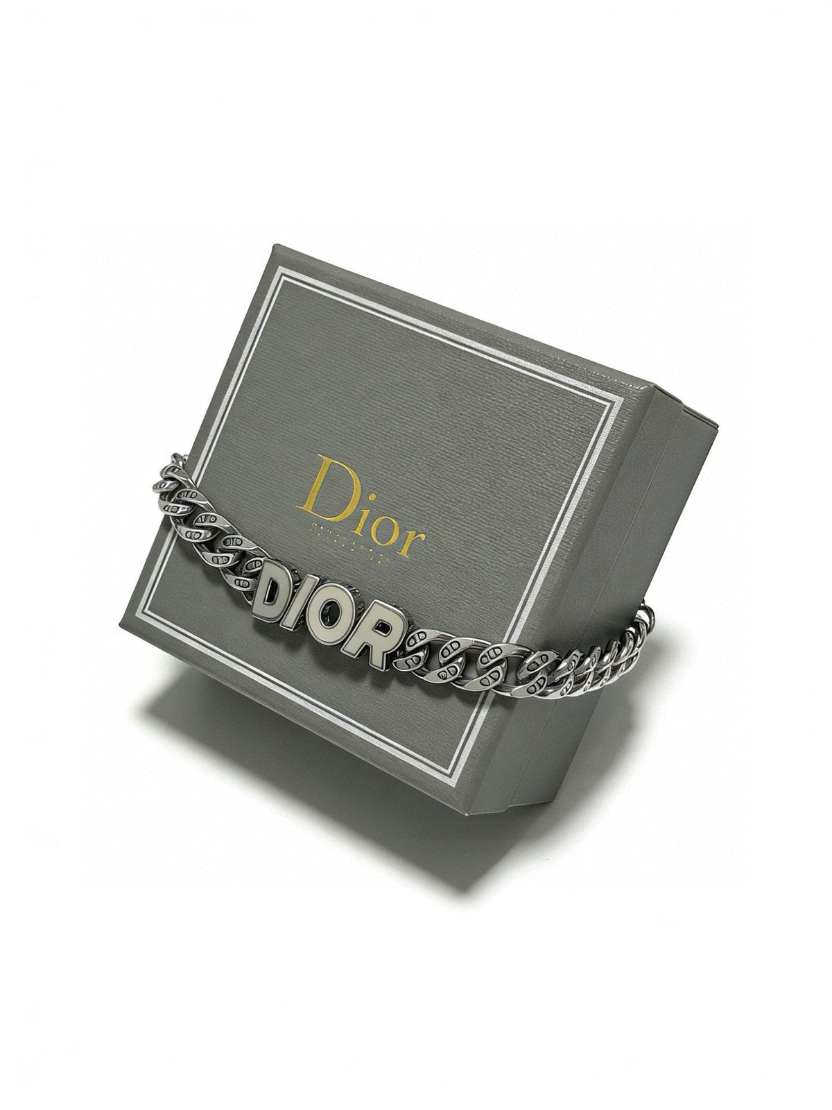 Martin Graham pendant necklace in polished metal-tone – front view